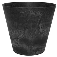 Artstone Flower pot Claire round black - Indoor and outdoor pot