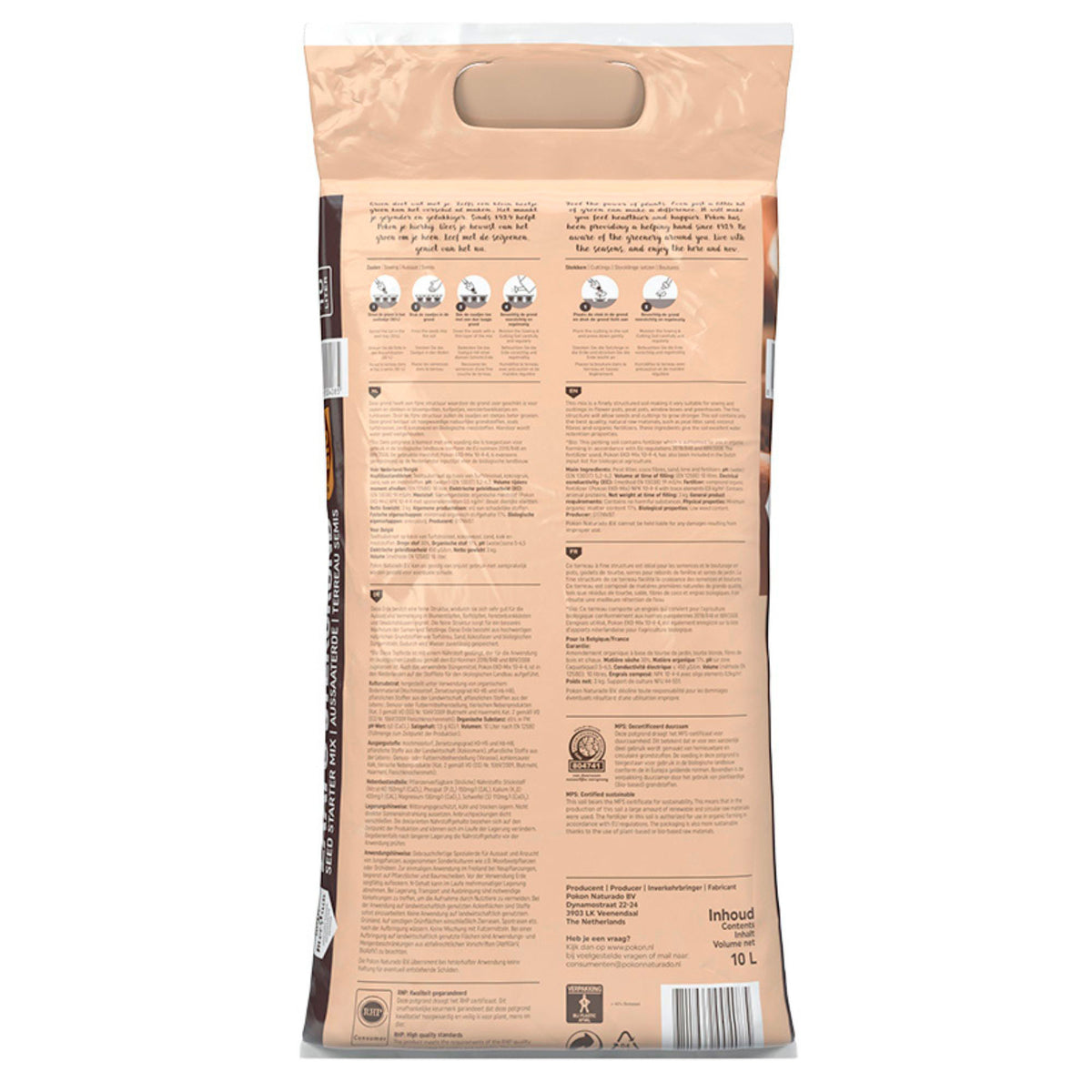 Seed and cutting soil - Organic 10 litres - Pokon