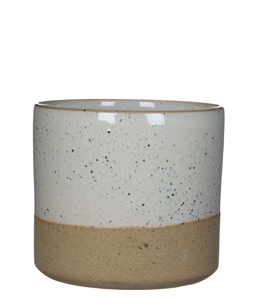 Mica flower pot Lester round white - Indoor pot