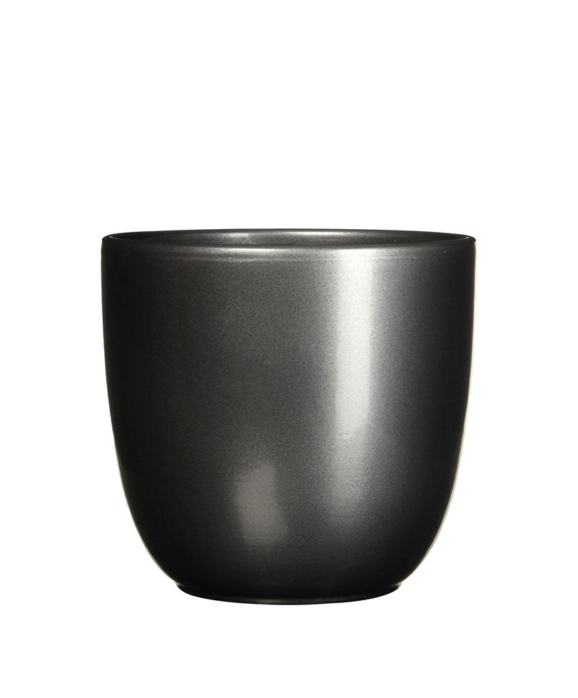 Mica flower pot Tusca round anthracite - Indoor pot