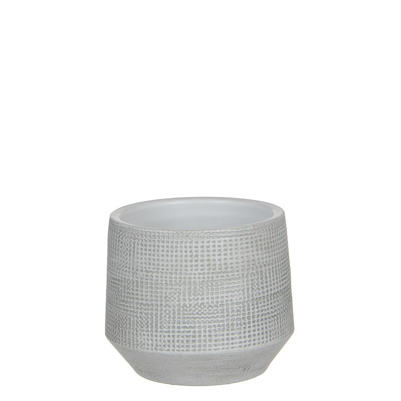 Mica flower pot Amber round white - Indoor pot