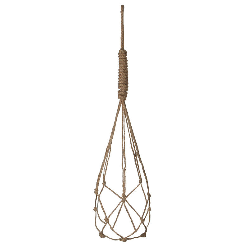 Mica Decorations Decorative pot 'Ballon Stripe' brown with plant hanger
