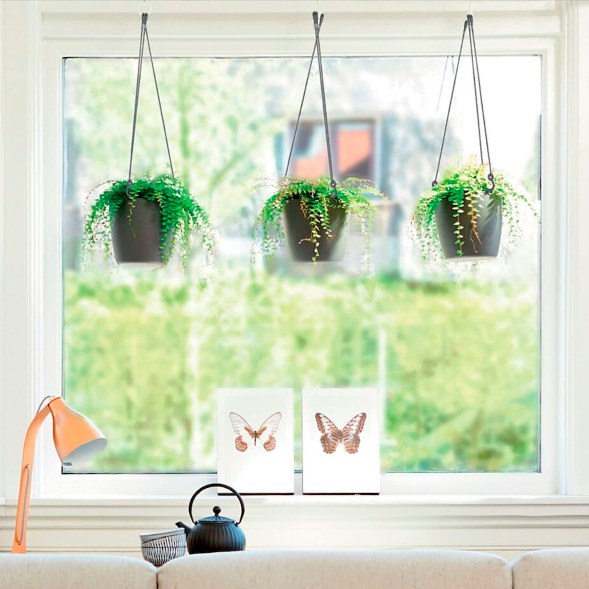 Elho hanging basket Brussels round anthracite - Indoor pot