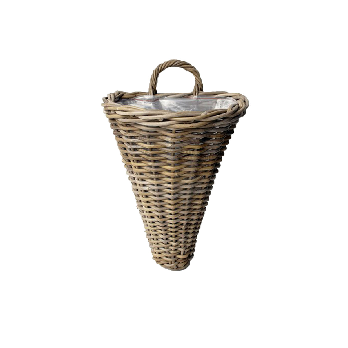 van der Leeden Hanging wall basket - rattan Cream