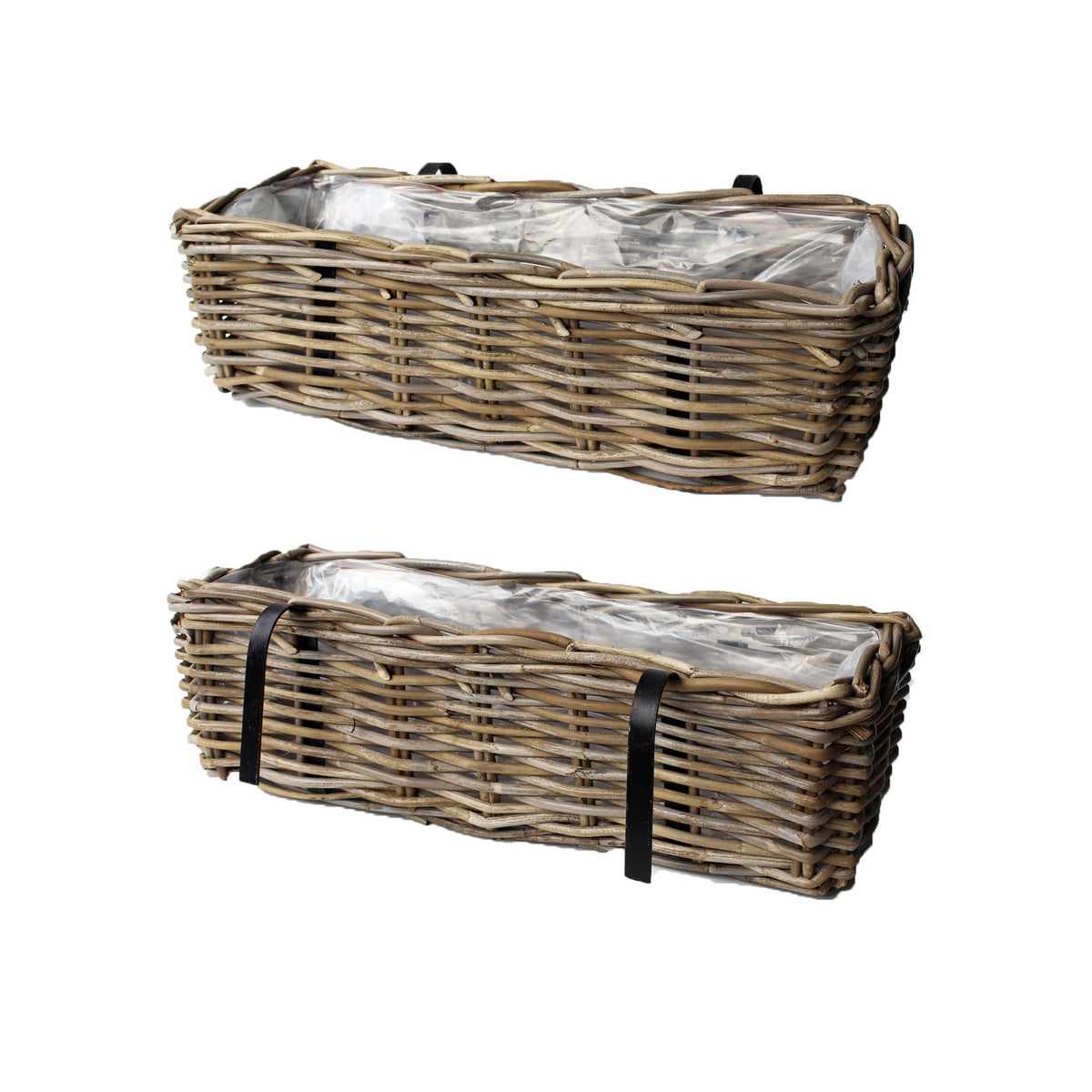 van der Leeden Balcony planter - rattan - Indoor and outdoor pot Grey