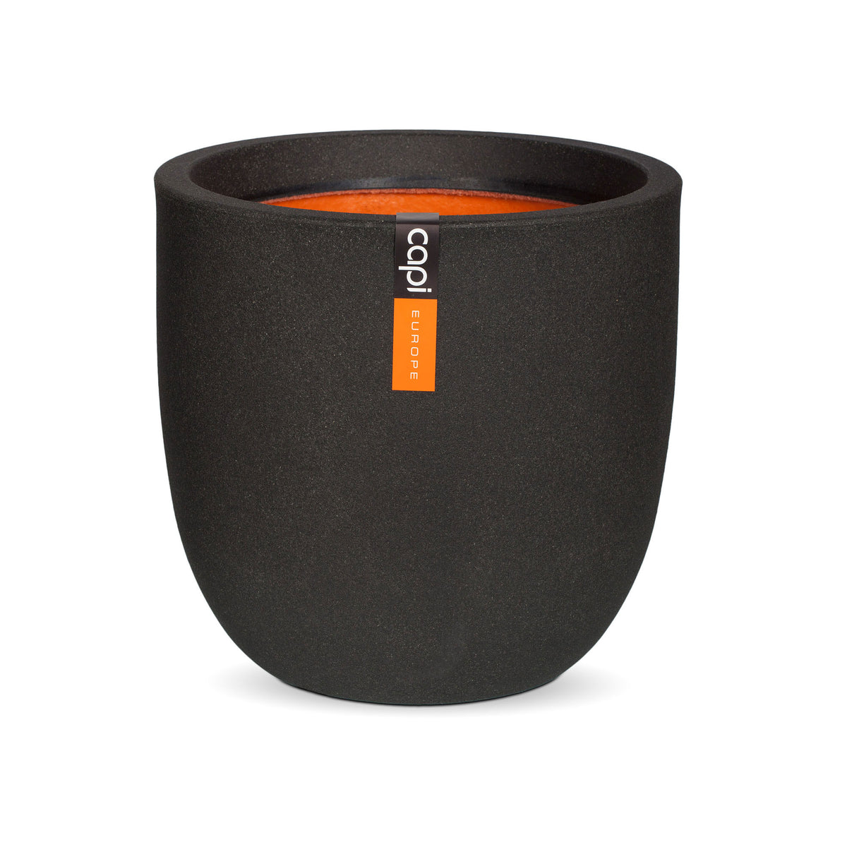 Capi Flower pot Urban smooth round black - Indoor and outdoor pot