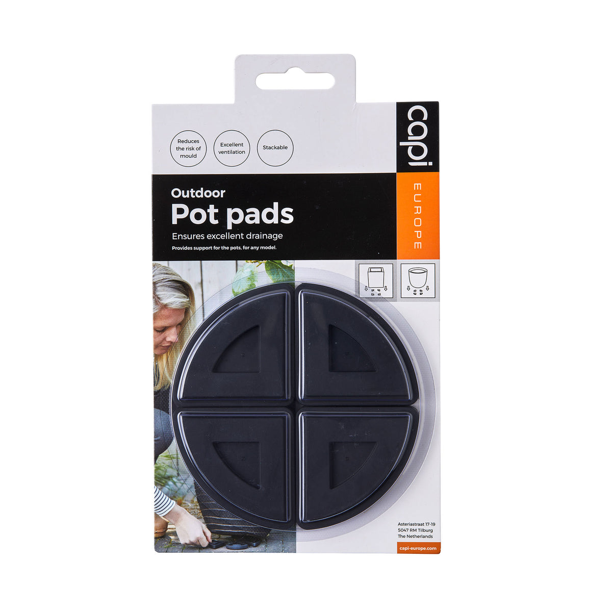 Capi pot feet outdoor black