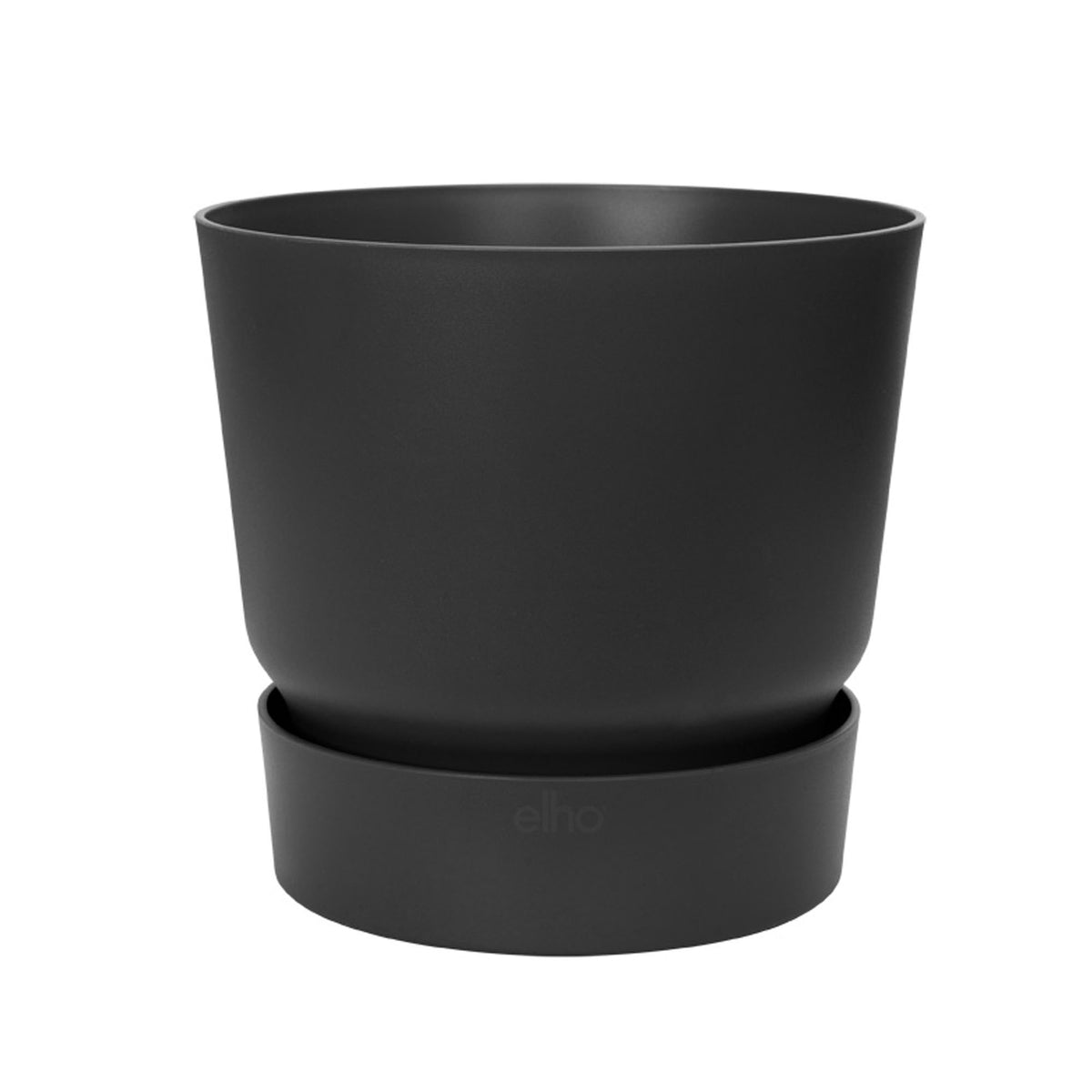 Elho greenville flower pot round black — outdoor pot