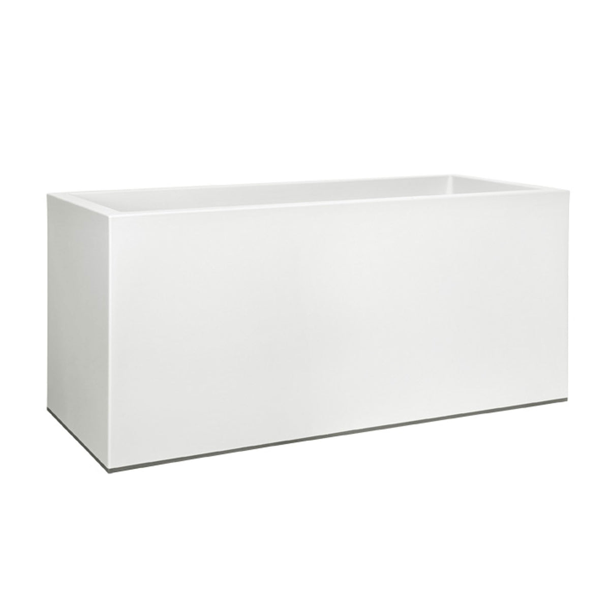 Elho planter Vivo Matt Finish rectangular white including wheels - Indoor and outdoor pot