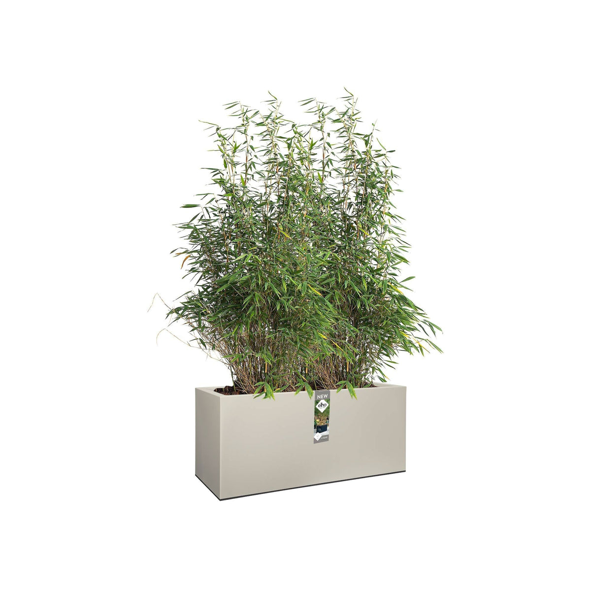 Elho planter Vivo Matt Finish rectangular grey including wheels - Indoor and outdoor pot