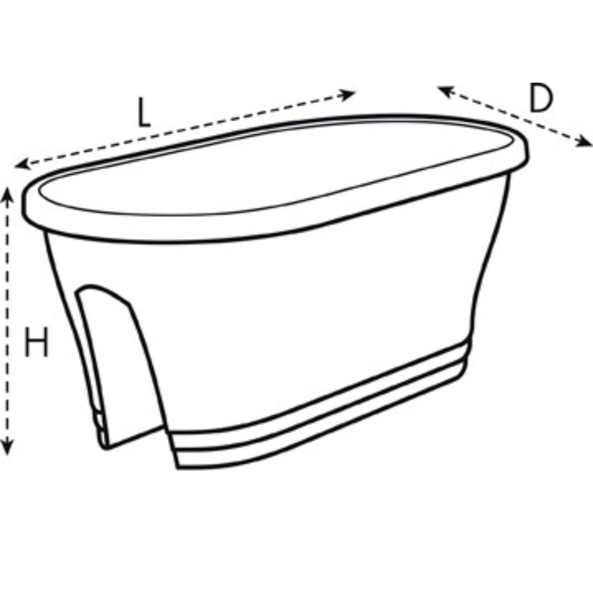 Elho balcony planter Corsica flower bridge oval white - Outdoor pot