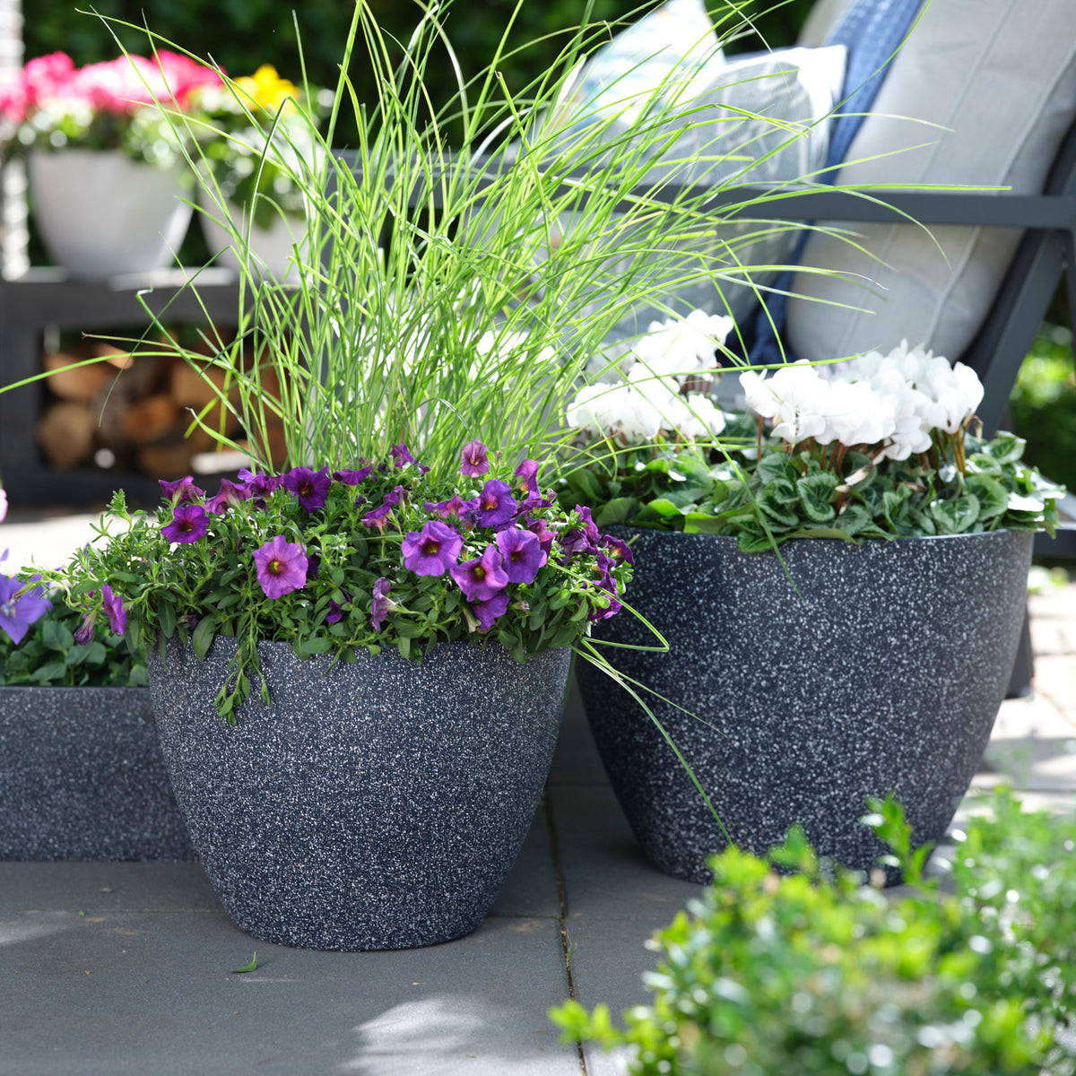 TS Flower pot Nova black - Outdoor pot