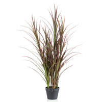 Artificial plant Ornamental grass green-red incl. decorative black pot