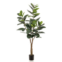 Artificial plant Rubber tree Ficus incl. decorative black pot