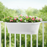 Elho Balcony planter Corsica easy balcony oval white - Outdoor pot