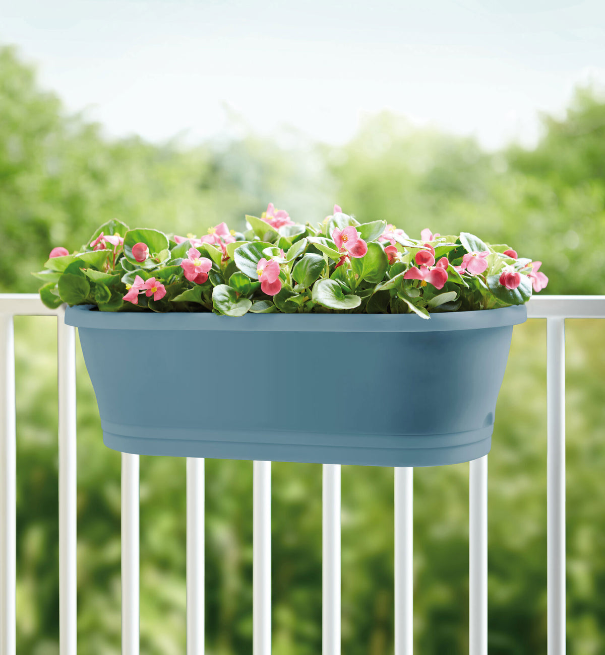 Elho Balcony planter Corsica Easy balcony oval blue - Outdoor pot