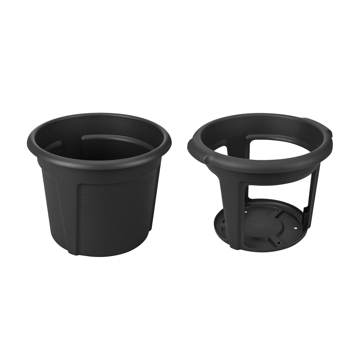 Elho Potato pot Green basics round black - Indoor and outdoor pot