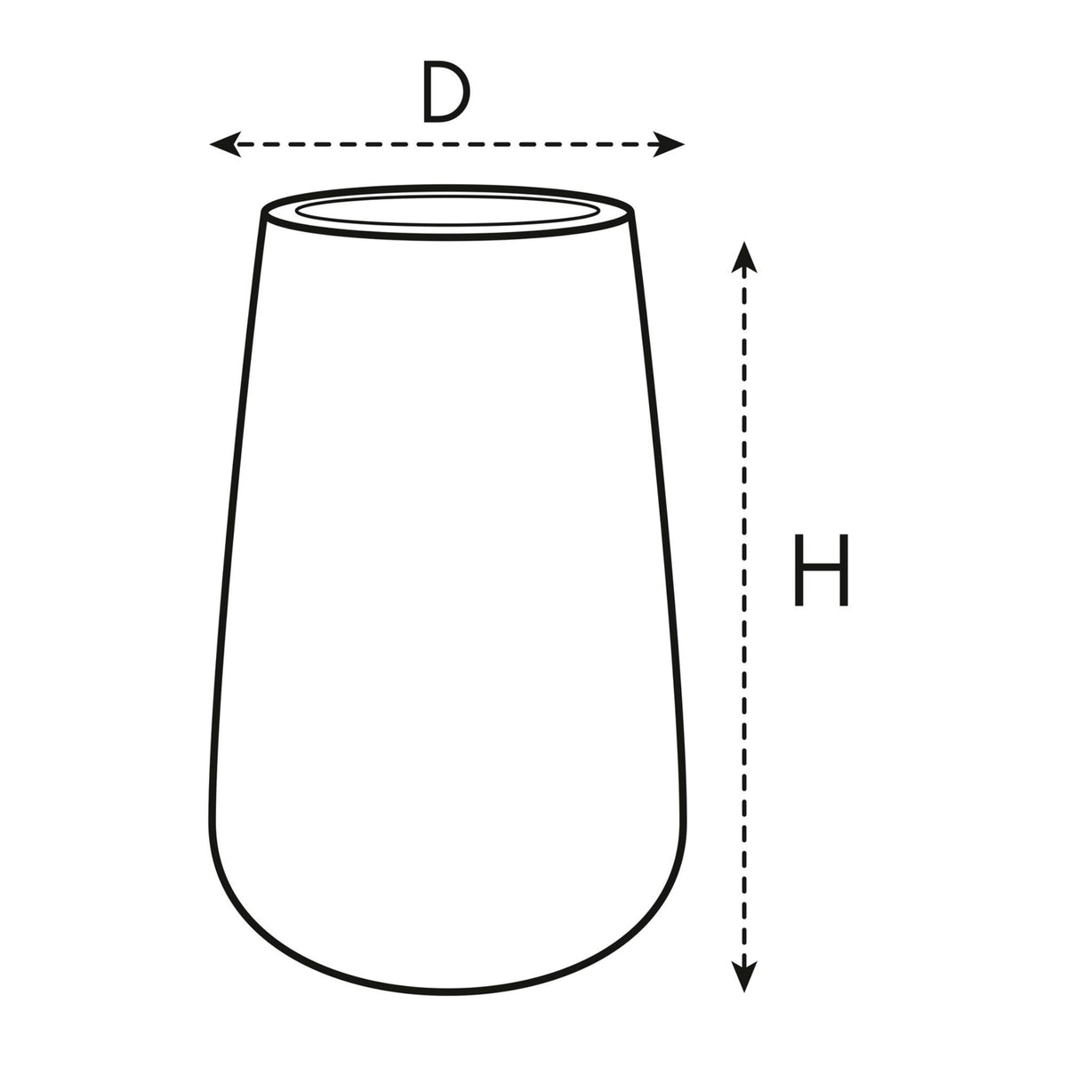 Elho tall flower pot Pure cone round white - Indoor and outdoor pot