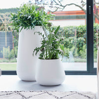Elho tall flower pot Pure cone round white - Indoor and outdoor pot