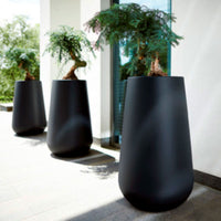 Elho tall flower pot Pure cone round black - Indoor and outdoor pot