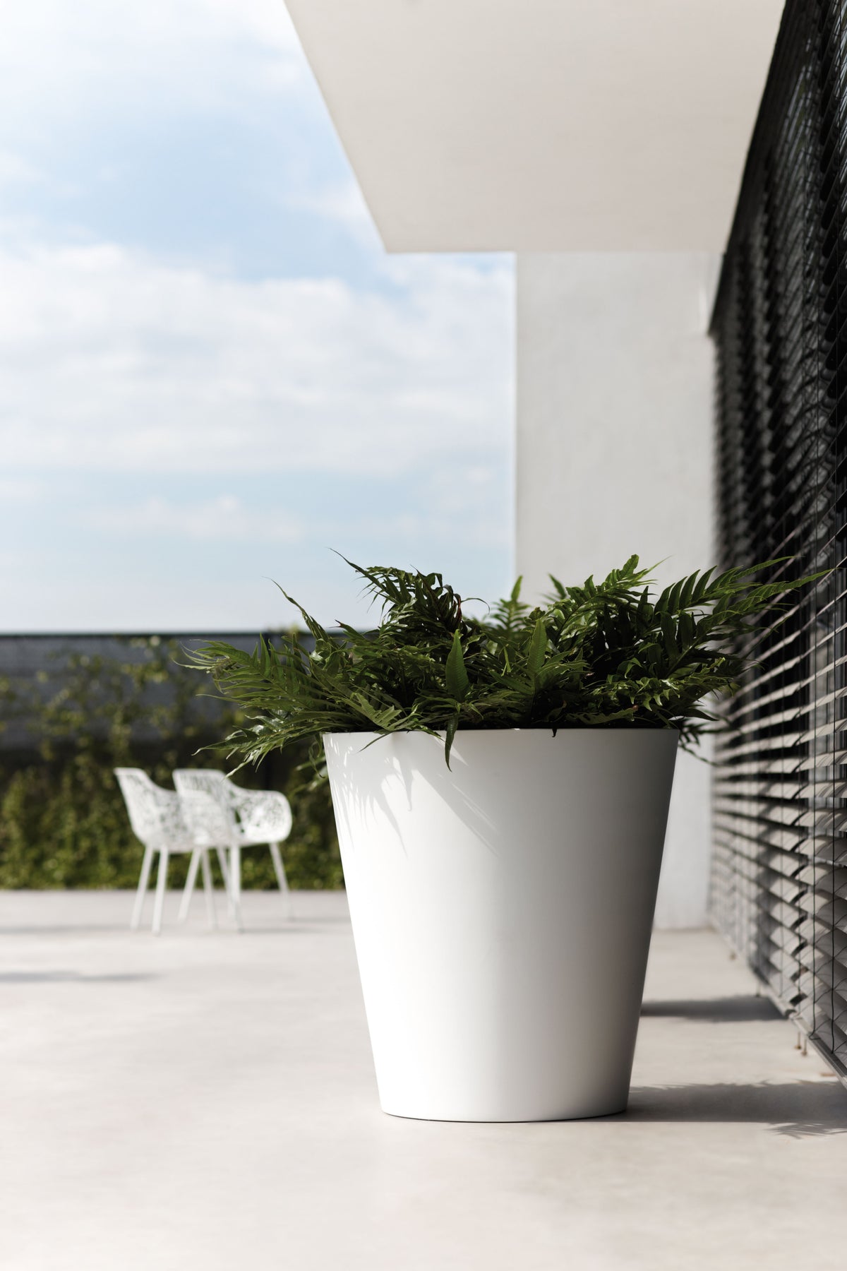 Elho flower pot Pure straight round anthracite - Indoor and outdoor pot