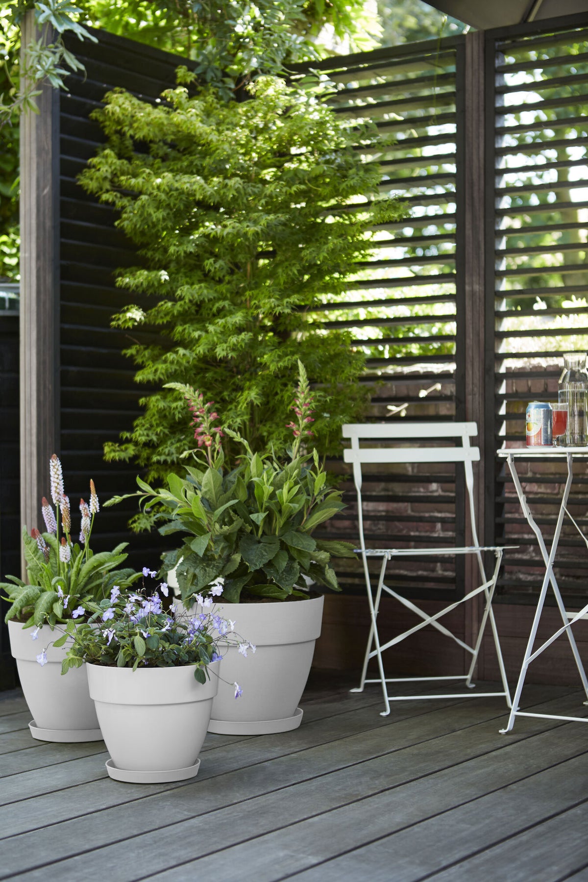 Elho flower pot Vibia campana round white - Outdoor pot