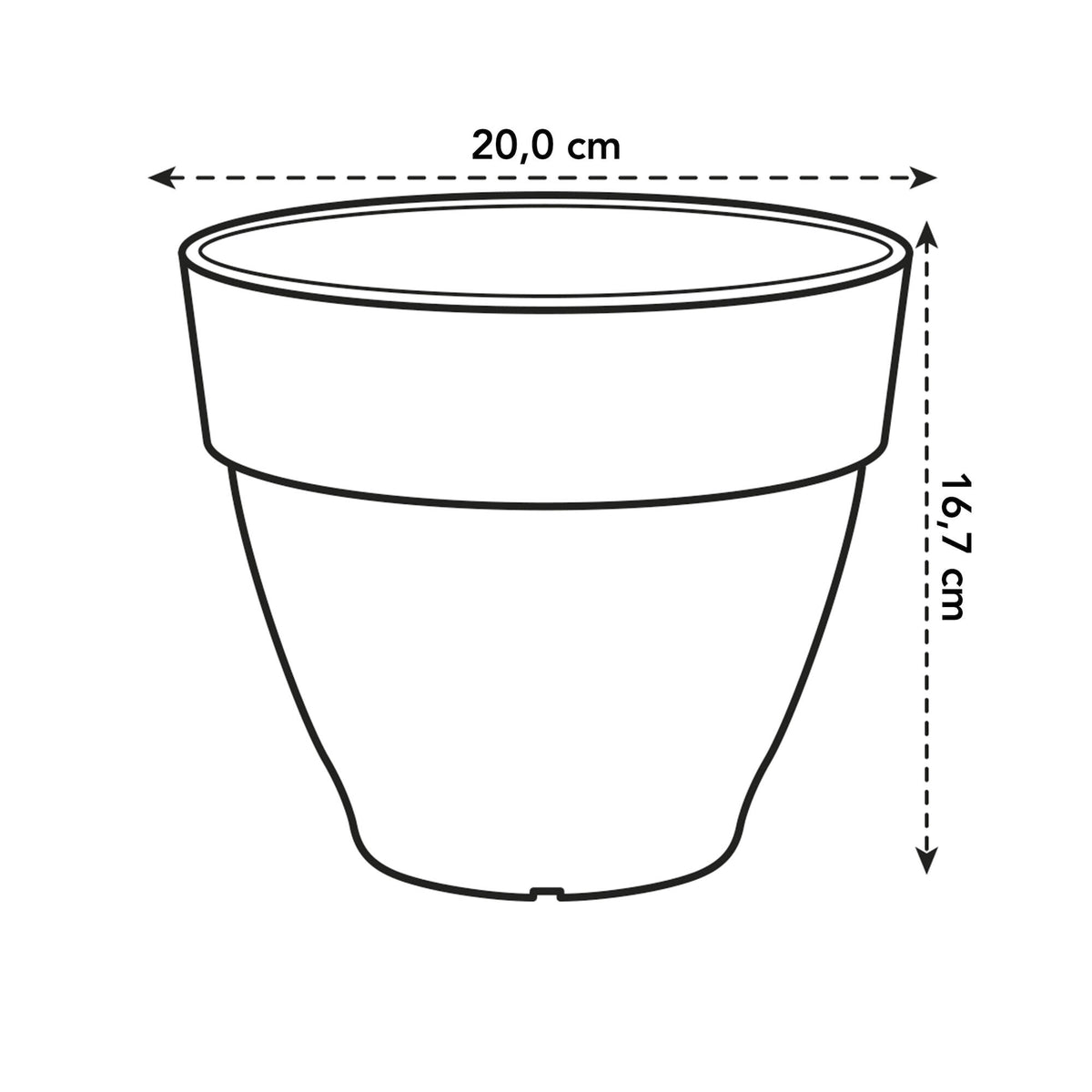 Elho flower pot Vibia campana round grey - Outdoor pot
