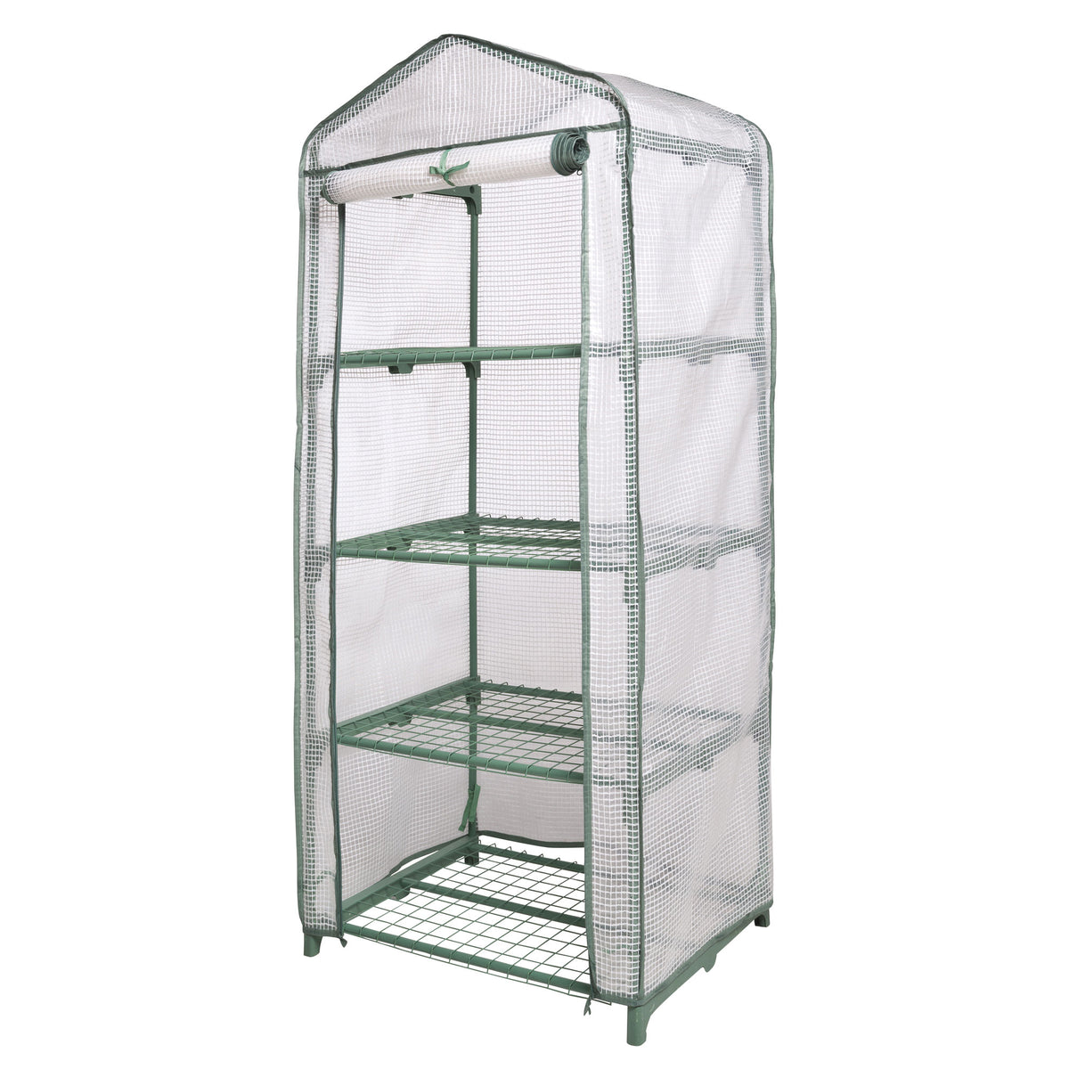 Nature Metal garden greenhouse green including 4 shelves