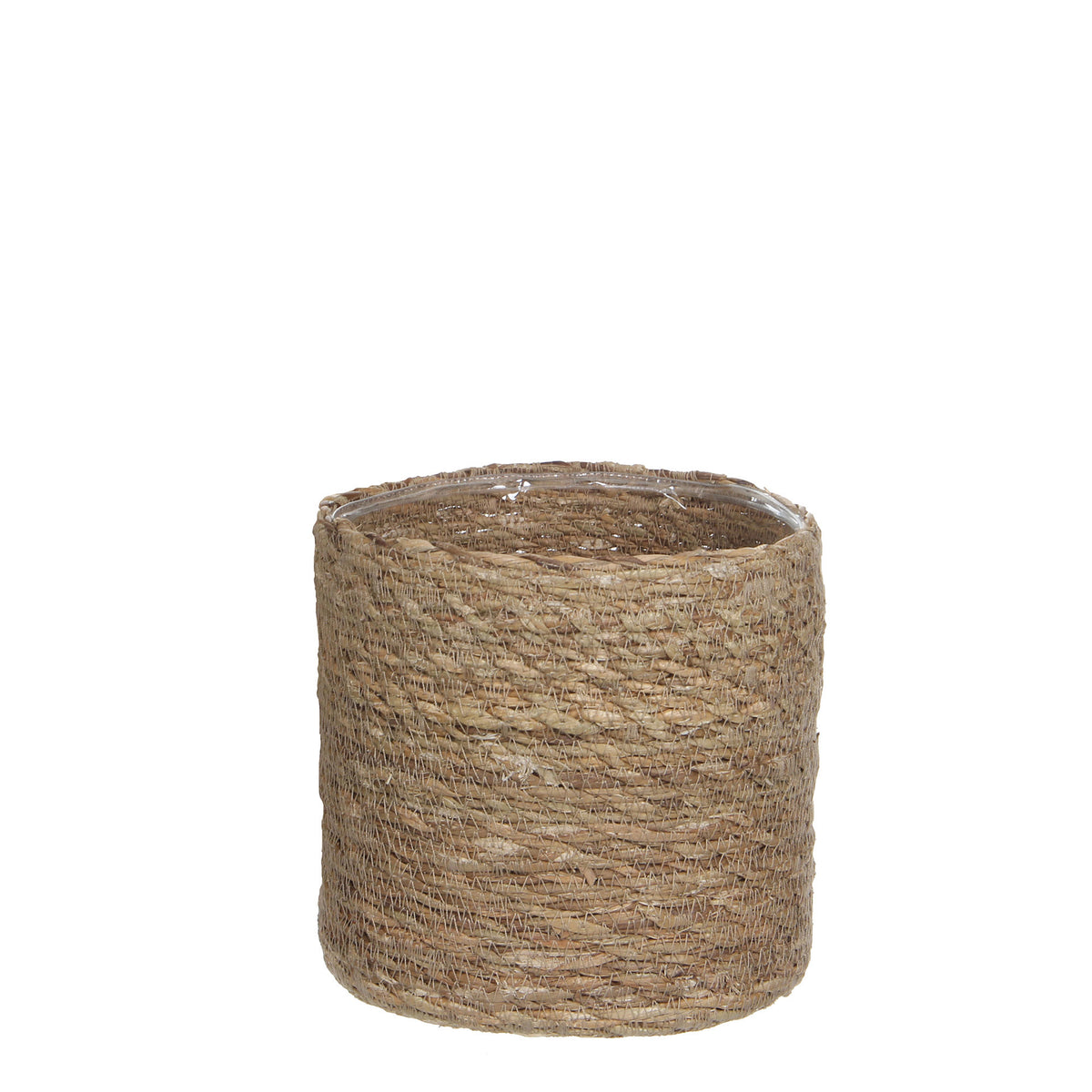 4x Trendy indoor plants - Mix including brown baskets