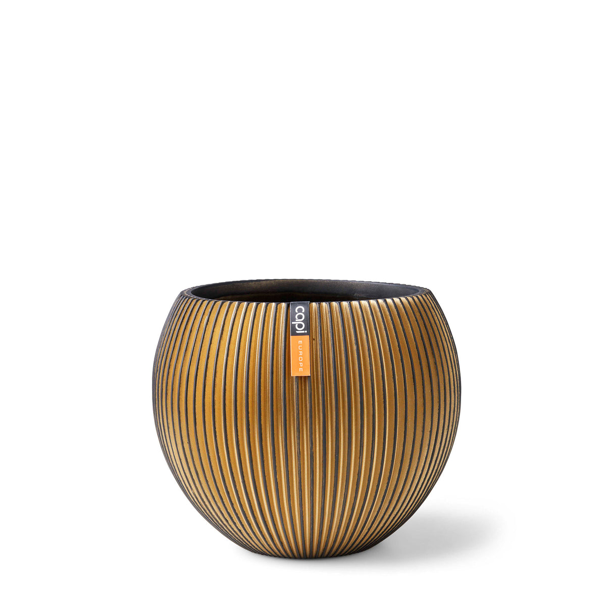 Capi vase Nature Groove round gold - Indoor pot