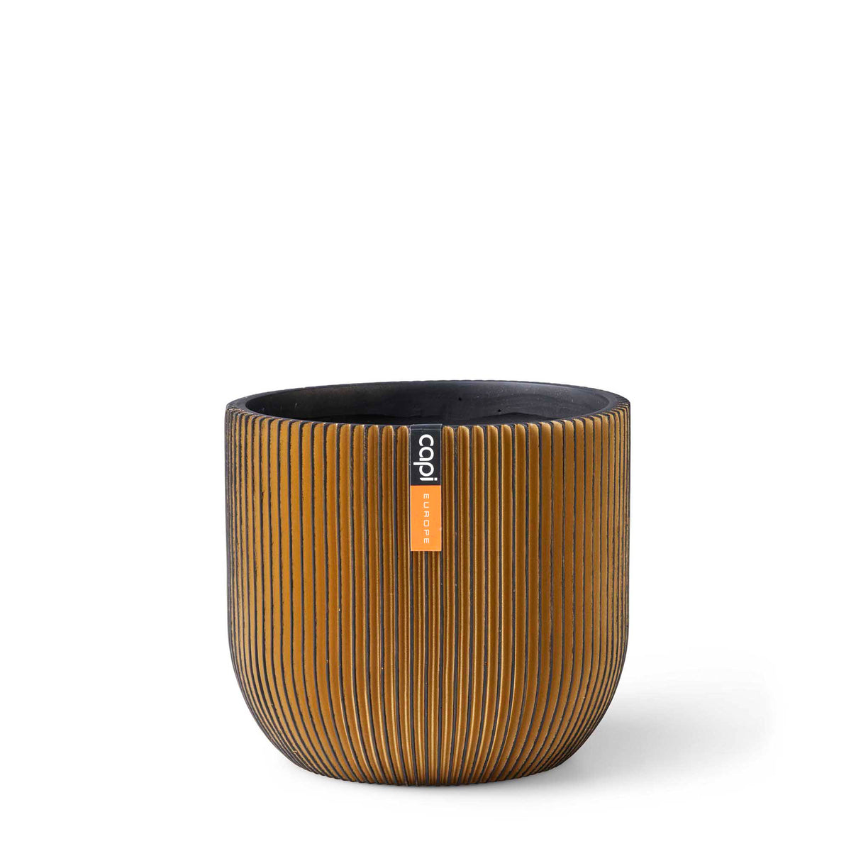 Capi Flower pot Nature Groove round gold - Indoor pot