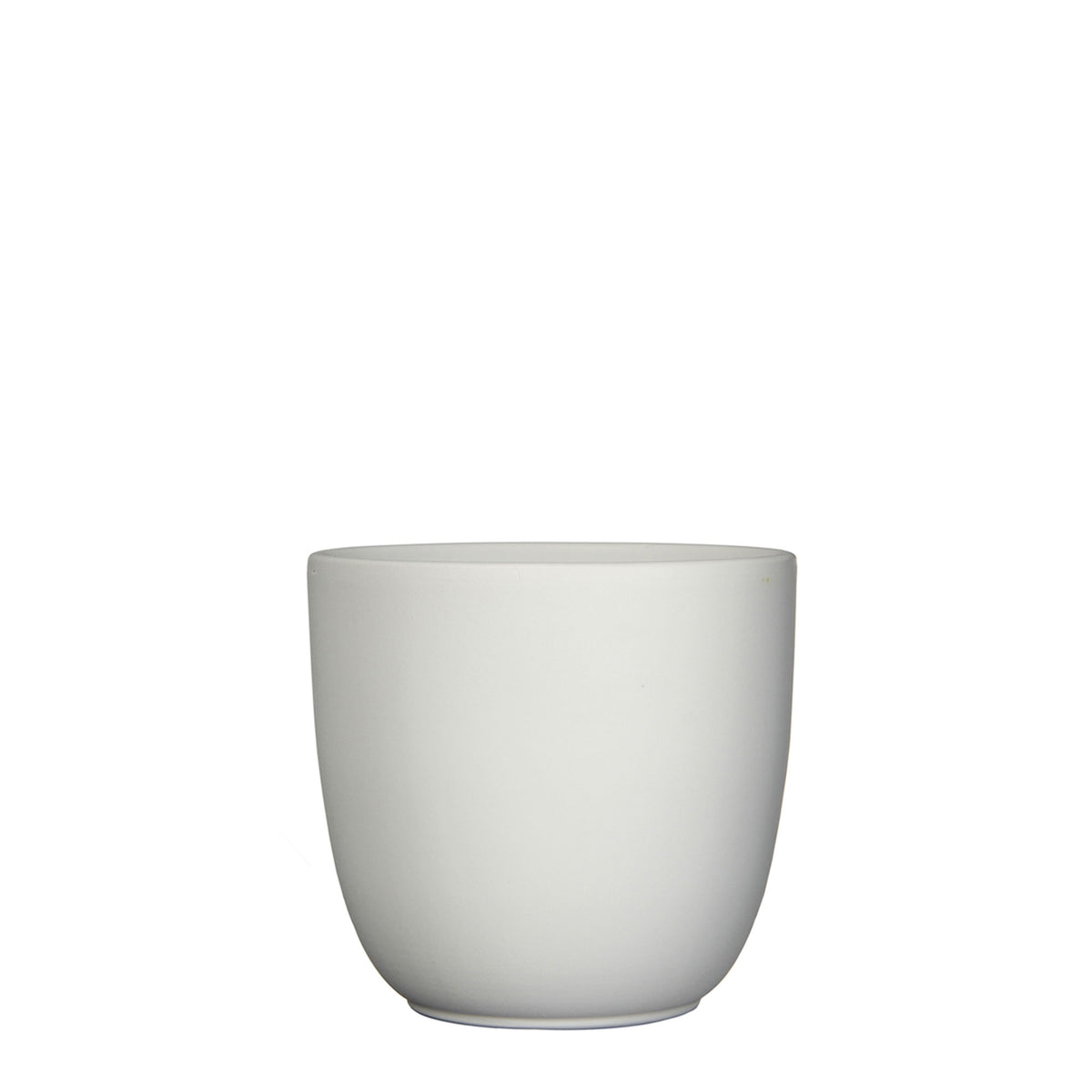 Mica flower pot Lago round white matt - Indoor pot