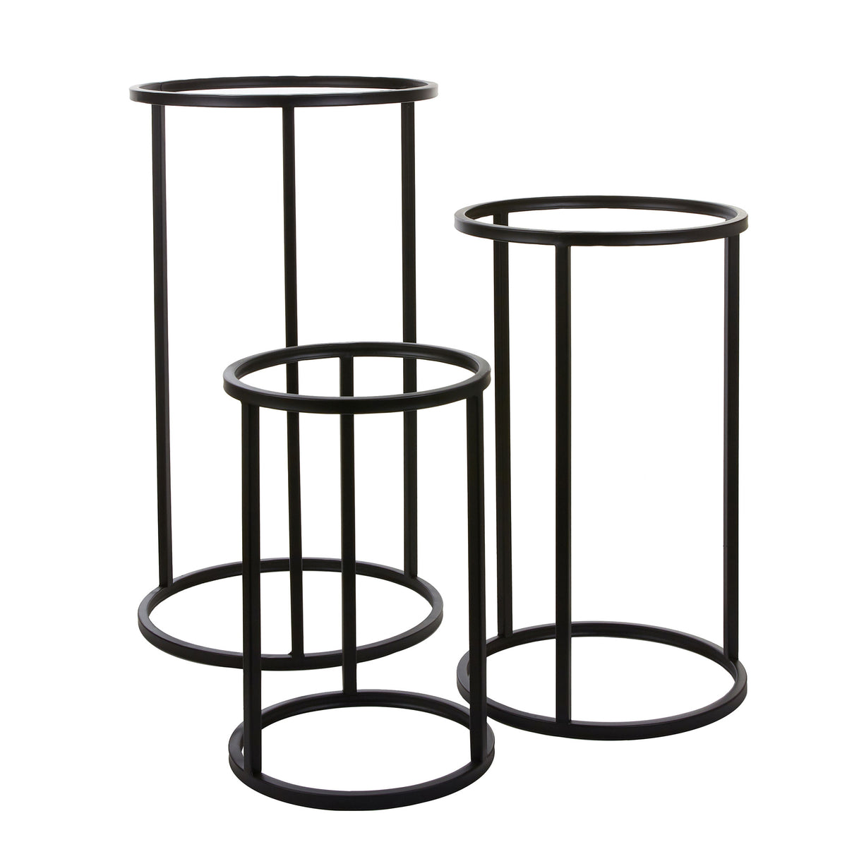 3x Mica Decorations Plant stand Cachet black