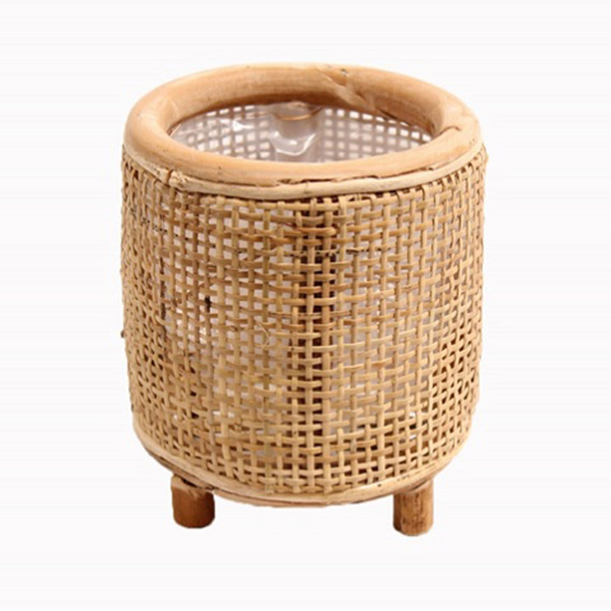 Webbing flower pot round brown - Indoor and outdoor pot Brown