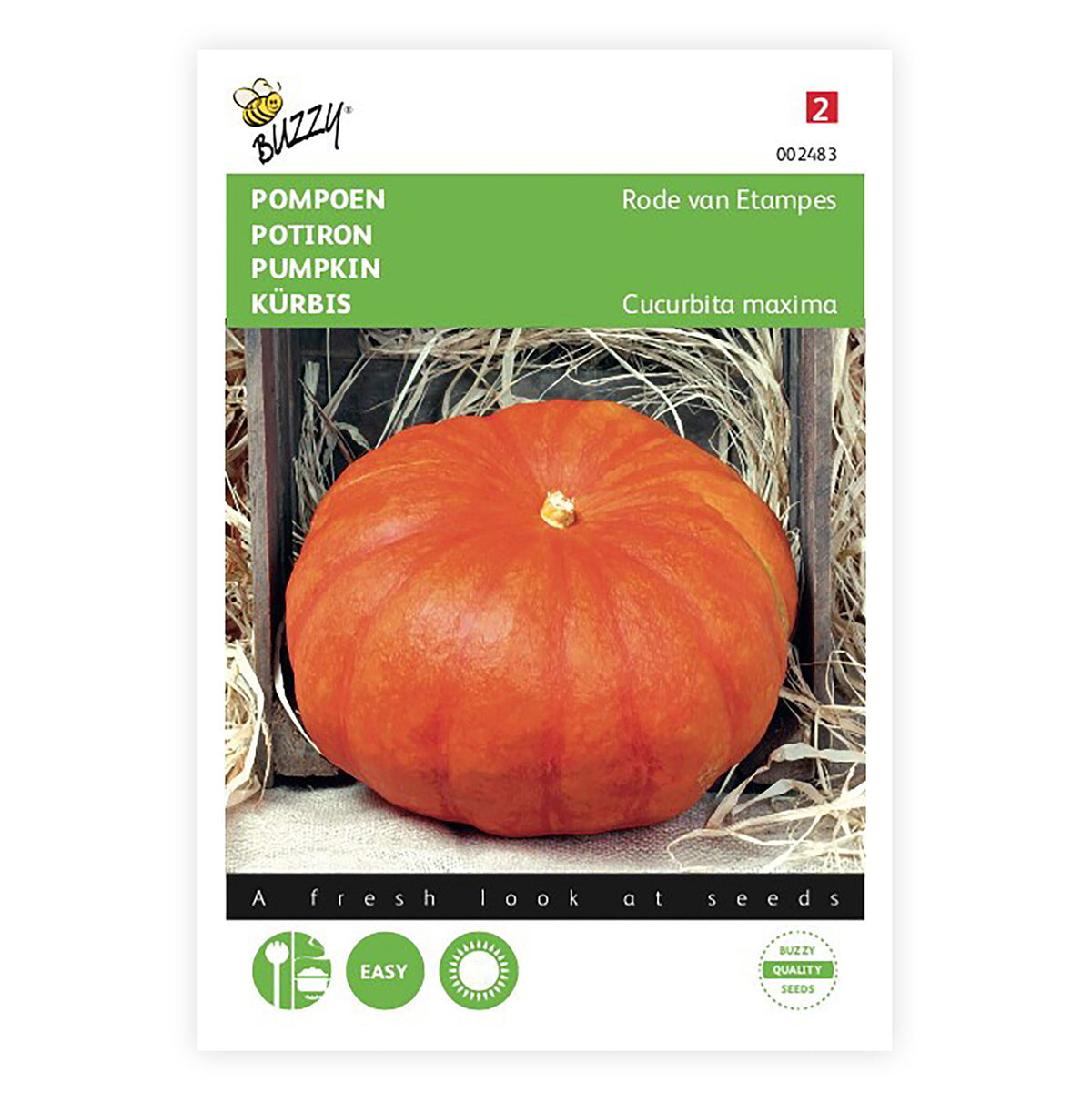 Squash Cucurbita 'Rode van d'Etampes' red 6 m² - Vegetable seeds