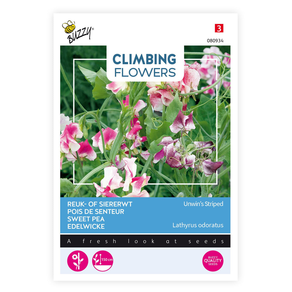 Sweet pea Lathyrus 'Unwin' pink 2 m² - Flower seeds