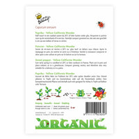 Bell pepper Capsicum 'Yellow California Wonder' - Organic yellow 5 m² - Vegetable seeds