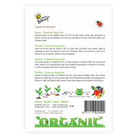 Chilli pepper Capsicum 'Long Slim' - Organic 5 m² - Vegetable seeds