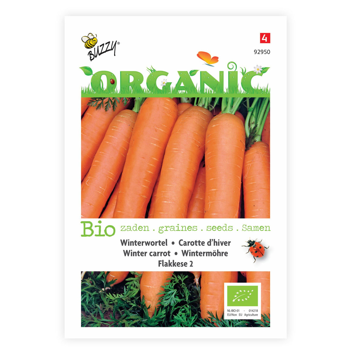 Winter carrot Daucus 'Flakkese 2' - Organic 30 m² - Vegetable seeds
