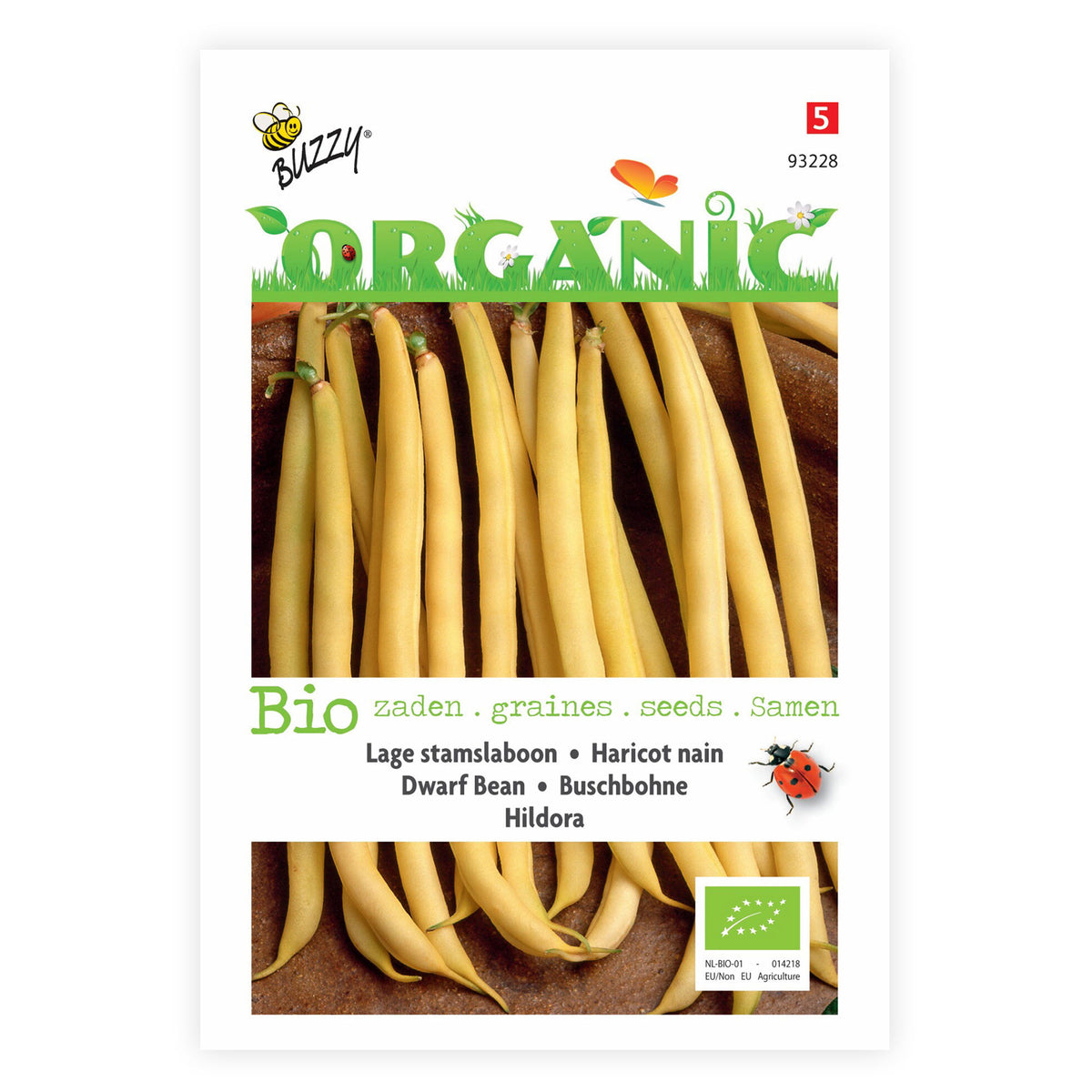 Dwarf French beans Phaseolus 'Hildora' - Organic 10 m² - Vegetable seeds