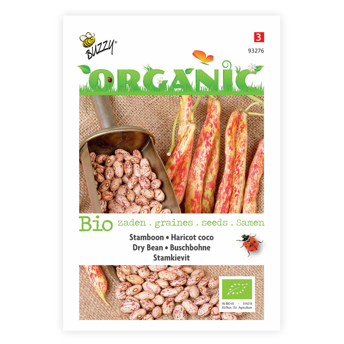 Dwarf French beans Phaseolus 'Kievit' - Organic 4 m² - Vegetable seeds
