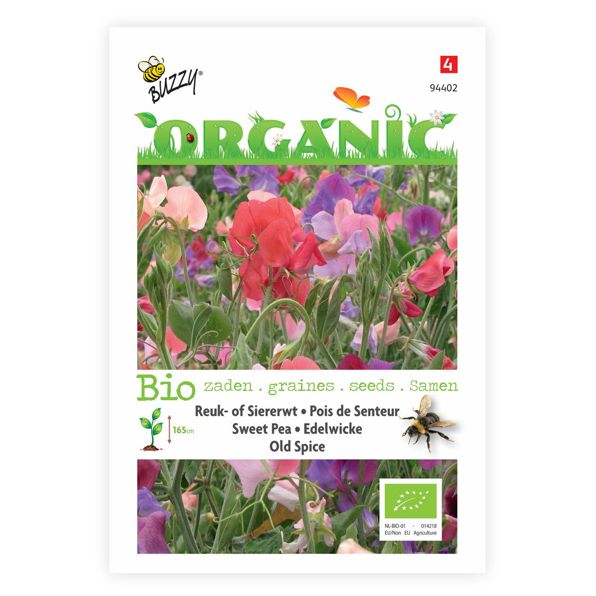 Sweet pea Lathyrus 'Old Spice' - Organic red-purple-white 2 m² - Vegetable seeds