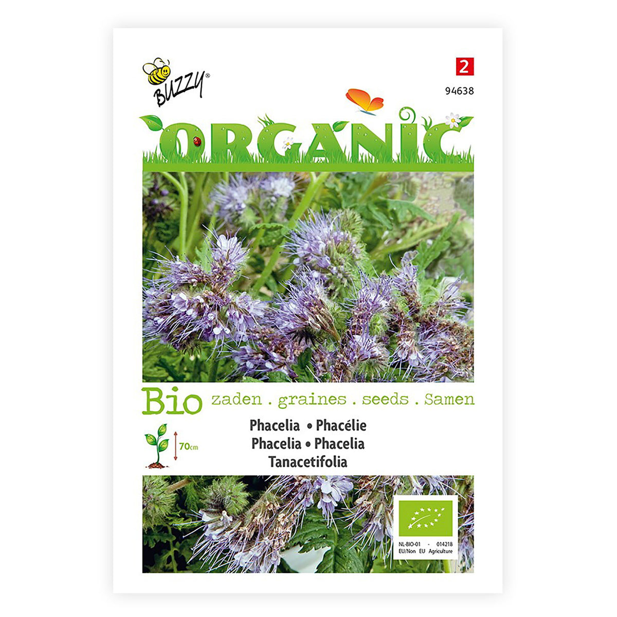 Lacy phacelia Phacelia tanacetifolia - Organic purple 0,5 m² - Flower seeds