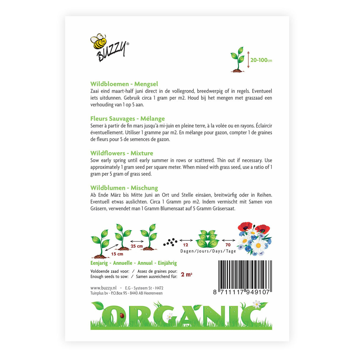 Wildflowers Mix - Organic 2 m² - Flower seeds