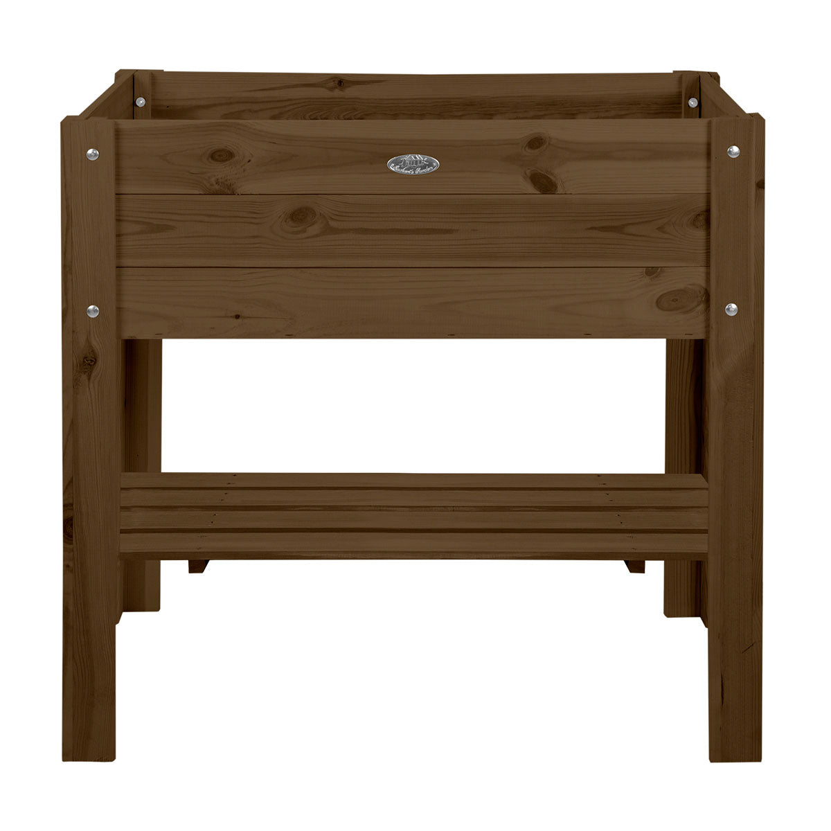 Raised garden bed brown