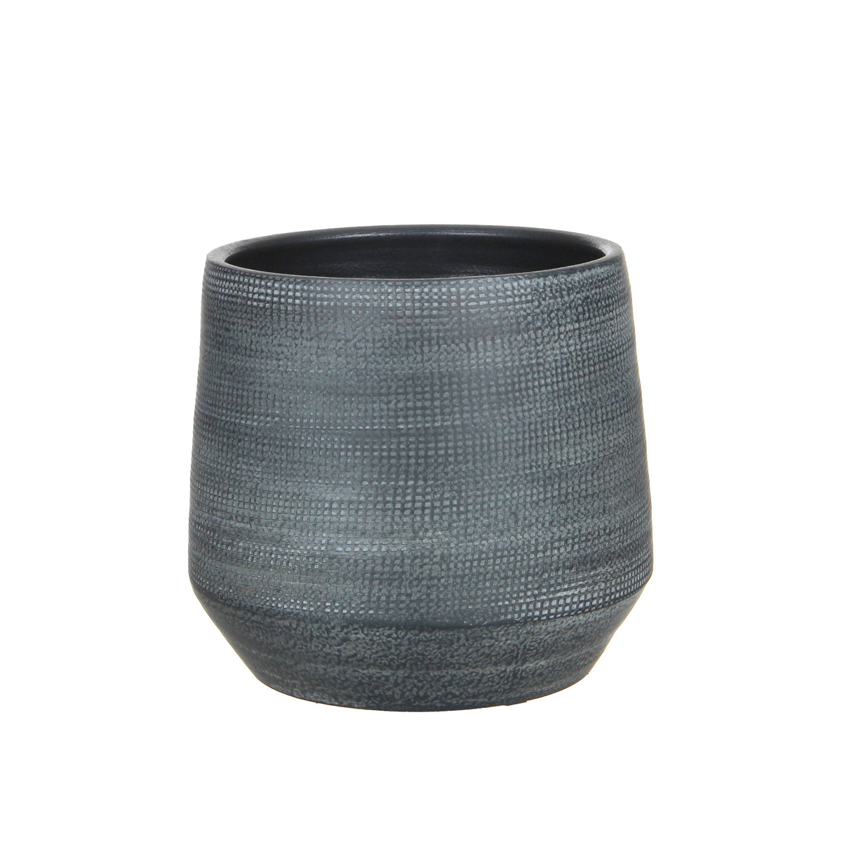 Mica Decorations flower pot Guido round - Indoor pot grey including/incl. plants stand, brown