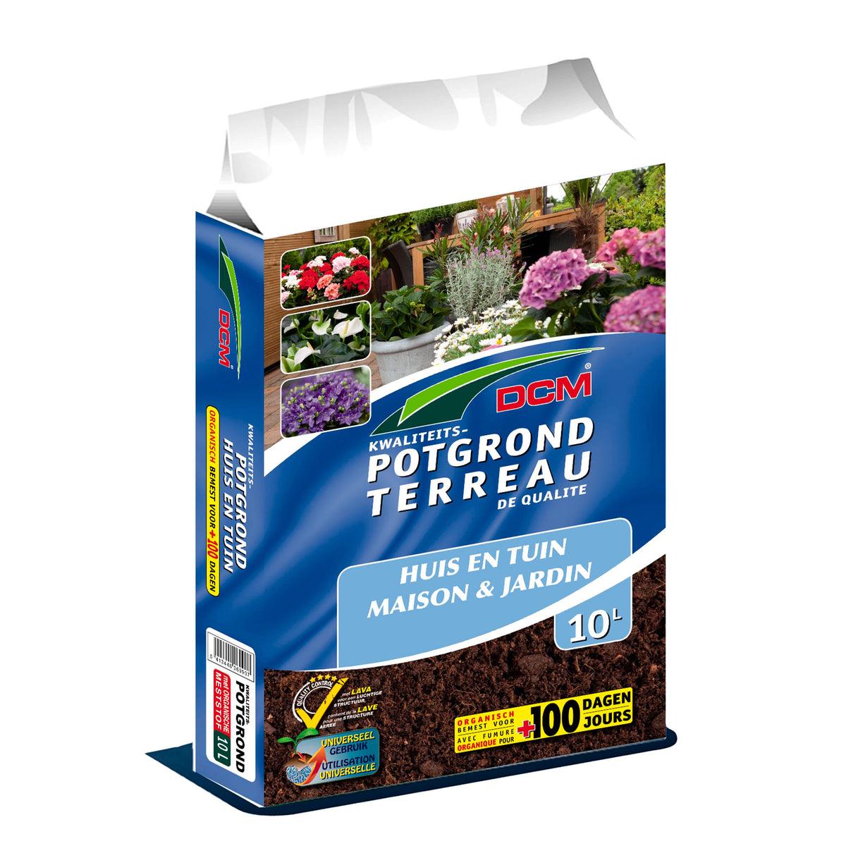Potting soil for indoor plants and garden plants - Organic 10 litres - DCM