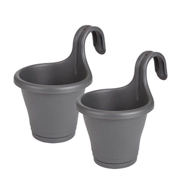 Elho balcony planter Corsica easy hanger single round anthracite - Outdoor pot