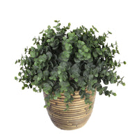 Eucalyptus artificial plant incl. brown decorative pot