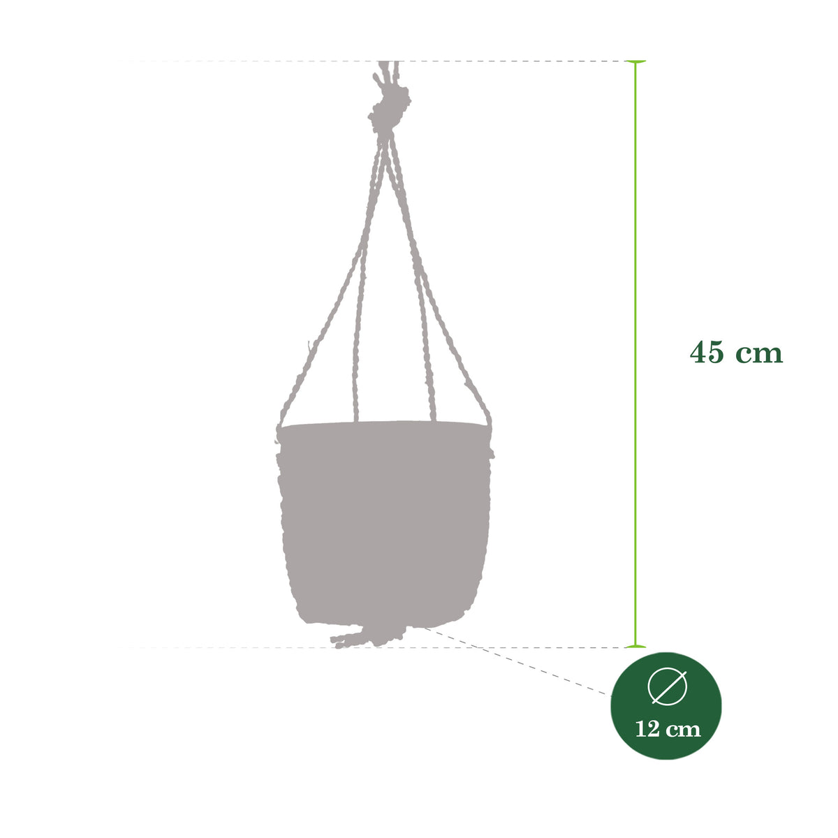 Tradescantia hanging artificial plant incl. brown decorative pot